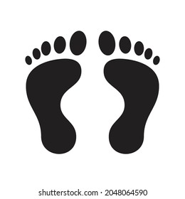 foot prints on vector isolated on white vector