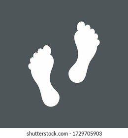 Recorte de la ilustración vectorial de calidad de las huellas de pies