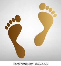 Foot prints sign
