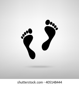 Foot prints sign