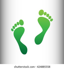 Foot prints sign