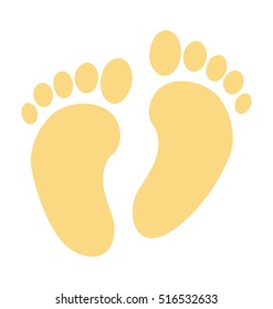 Foot Prints Vector Icon 