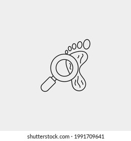foot prints  vector icon illustration sign