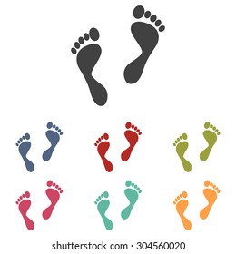 foot prints. Vector illustration