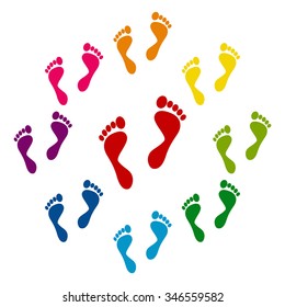 foot prints. Vector illustration