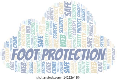 Foot Protection word cloud. Wordcloud made with text only.