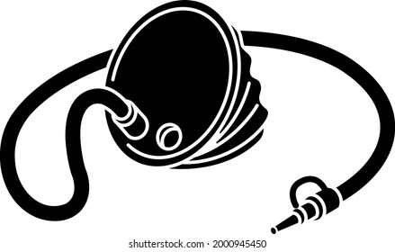Foot pump icon , vector illustration