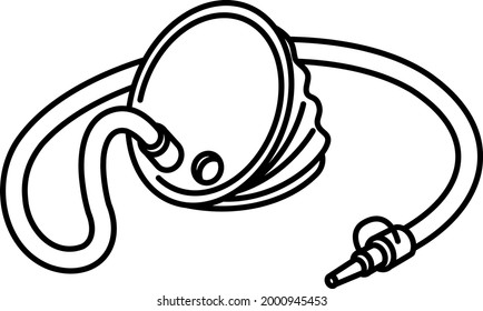 Foot pump icon , vector illustration