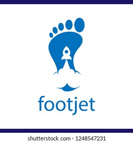 Foot Rocket logo icon vector