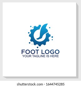 diseño del logotipo de seguridad de los pies vector