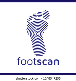 foot scan technology logo icon vector