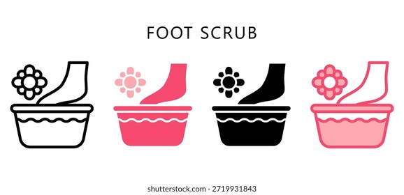 Ícone de Estilo Múltiplo de Limpeza do Pé. Mini Ilustração Relacionada Com Cuidados Pessoais. Use Para O Desenvolvimento Moderno De Conceitos, Ui, Ux Web E Aplicativos.