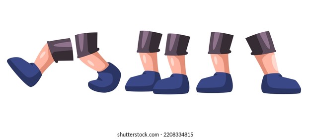 foot set graphic shoe leg feet isolated object graphic illustration