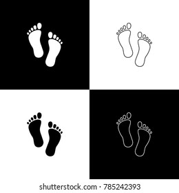 Foot shapes vector icon