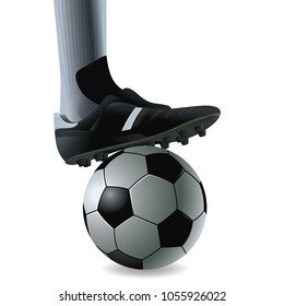 FOOT WITH SHOE ON THE BALL