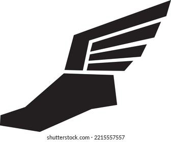 Foot Shoe with Wings (Editable file) - Vector Illustration