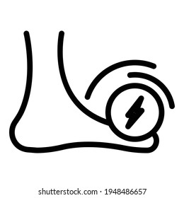 Foot sickness icon. Outline Foot sickness vector icon for web design isolated on white background