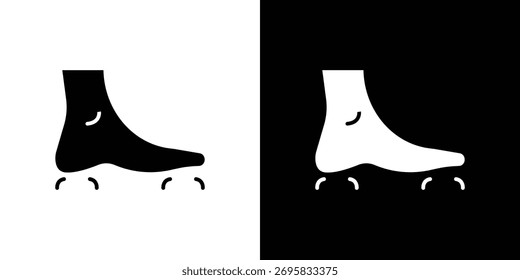 Design-Element für das Fußseitenansicht-Symbol. Piktogramm-Symbole.