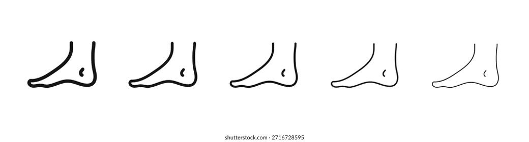 Foot side view icon design, logo, app, UI. Vector illustration, EPS