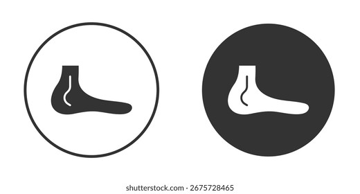 Foot side view icon. sign designs. solid pictogram