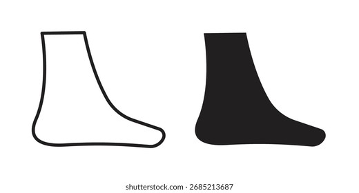 Foot side view icon vector sign symbol