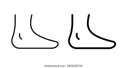 Foot side view icon vector design. EPS10.