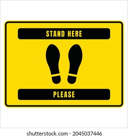 Foot sign for social distancing. Transparent background. EPS 10