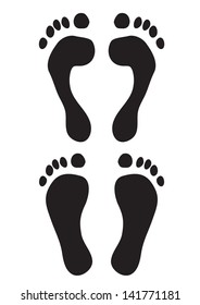 foot silhouette vector