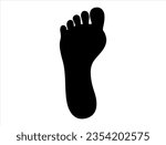 Foot silhouette vector art white background