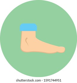 foot simple illustraton clip art vector