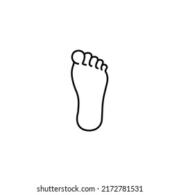 Icono de línea delgada simple de pie ilustración vectorial