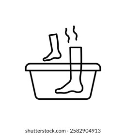 Foot Soak icon Flat fill set collection