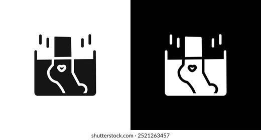 Foot Soak icon Flat line illustration