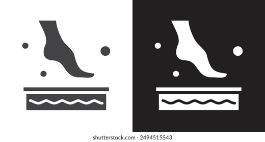 Foot Soak icon Flat set in black and white color outline vector