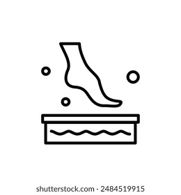 Foot Soak Icon, Ideal for Relaxation and Spa Illustrations