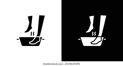 Foot Soak icon linear logo isolated