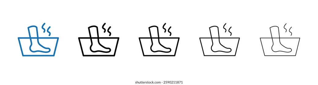 Foot Soak icon Outline vector logo for web ui