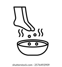 Foot Soak icon vector outline logo sign