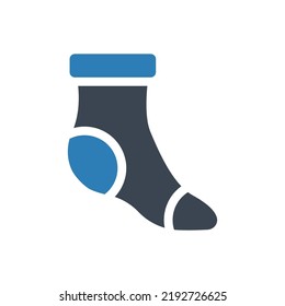 Foot Sock Icon (Simple Vector Illustration)