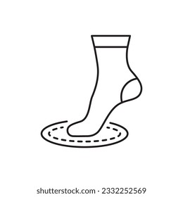 Foot sock vector icon. Foot flat sign design. Socks symbol pictogram. UX UI icon