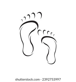 Foot soles logo icon, vector illustration design