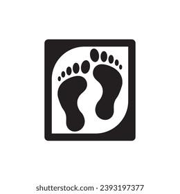 Logo-Symbol für Fußsohlen, Vektorgrafik-Design