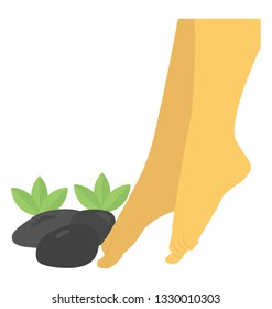 Foot spa flat icon design, foot care 