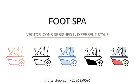 Foot Spa icon design with white background stock illustration