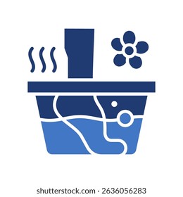 Foot Spa Icon Lineal Color Vector Illustration