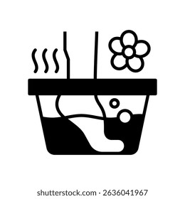Foot Spa Icon Outline Vector Illustration