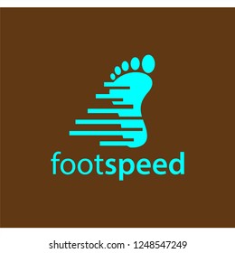 foot speed logo icon vector template