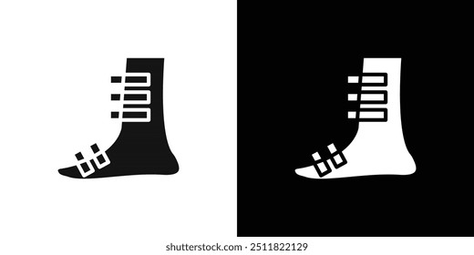 Foot splint icon Flat fill set collection
