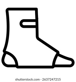 foot splint icon Simple thin line stroke