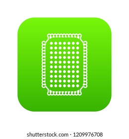 Foot sponge icon green vector isolated on white background